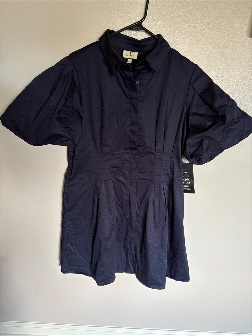 Tuckernuck Navy Mini Delaney Dress